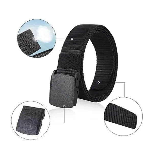 Durable Nylon Web Belt with Quick Release Buckle - Durable Nylon Web Belt with Quick Release Buckle - Image 3 of 5