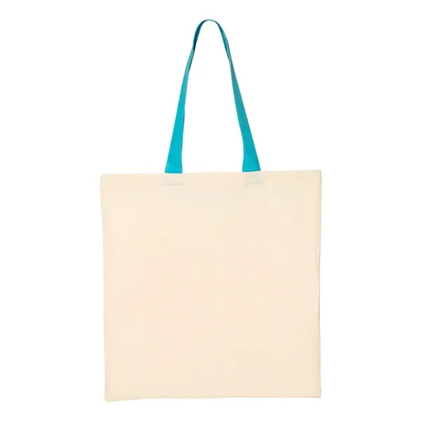 Q-Tees Economical Tote with Contrast-Color Handles - Q-Tees Economical Tote with Contrast-Color Handles - Image 37 of 40