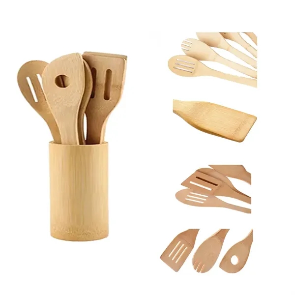 Home Use Healthy Bamboo kitchen Utensil Set With Packing Box - Home Use Healthy Bamboo kitchen Utensil Set With Packing Box - Image 2 of 3