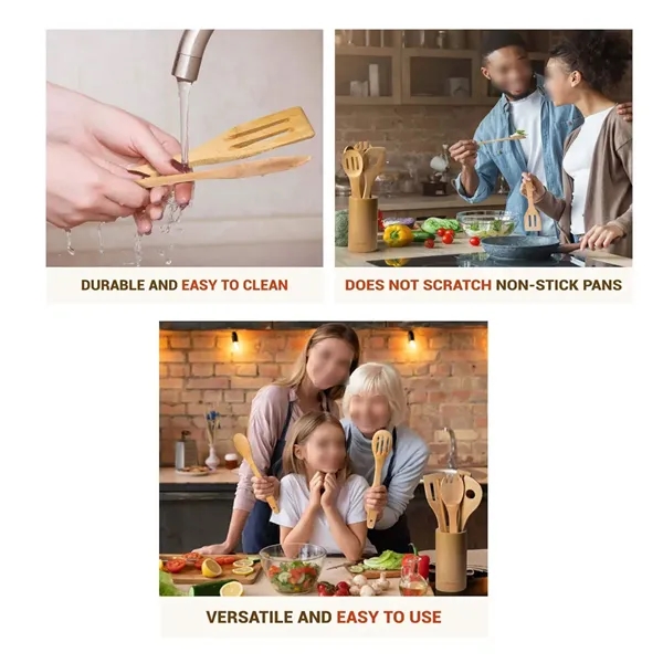 Home Use Healthy Bamboo kitchen Utensil Set With Packing Box - Home Use Healthy Bamboo kitchen Utensil Set With Packing Box - Image 3 of 3