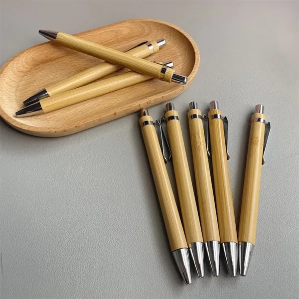 Custom Luxury Bamboo Ballpoint Pen - Custom Luxury Bamboo Ballpoint Pen - Image 4 of 4