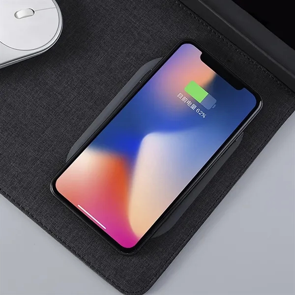 PU Leather Qi Wireless Charger Mouse Pad - PU Leather Qi Wireless Charger Mouse Pad - Image 2 of 2