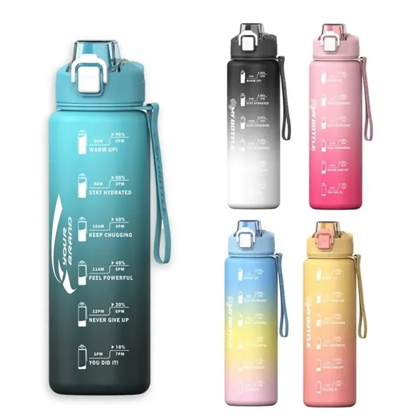 32 Oz. Sports Water Bottle Leak Proof Gradient Cup Fitness - 32 Oz. Sports Water Bottle Leak Proof Gradient Cup Fitness - Image 0 of 7