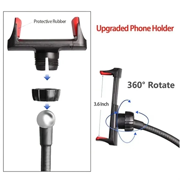 Adjustable 360 Rotating LED Ring Light With Phone Holder - Adjustable 360 Rotating LED Ring Light With Phone Holder - Image 2 of 3