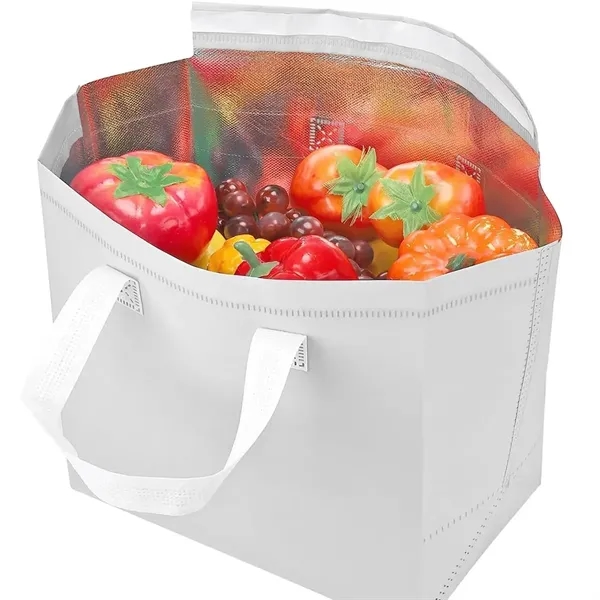 Reusable Non-Woven Insulated Grocery Tote Bag - Reusable Non-Woven Insulated Grocery Tote Bag - Image 1 of 5