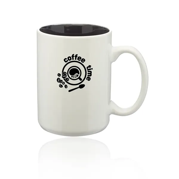 15 oz. Glossy Two-Tone Personalized Ceramic Mug - 15 oz. Glossy Two-Tone Personalized Ceramic Mug - Image 0 of 4