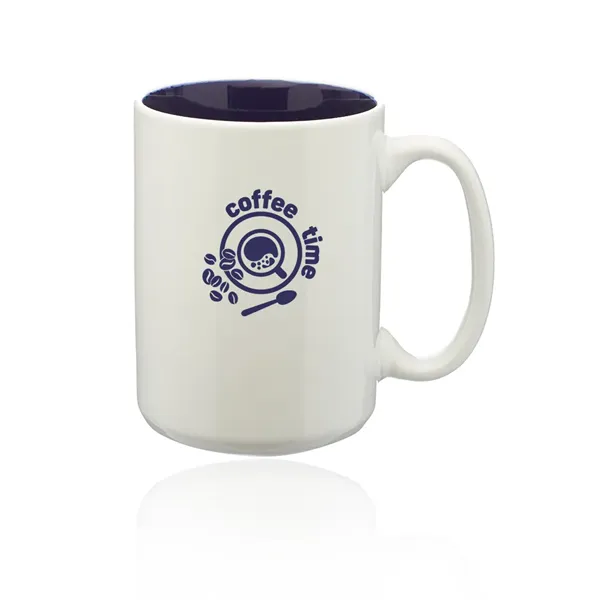 15 oz. Glossy Two-Tone Personalized Ceramic Mug - 15 oz. Glossy Two-Tone Personalized Ceramic Mug - Image 3 of 4