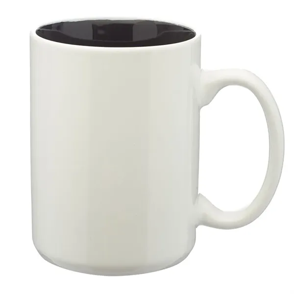15 oz. Glossy Two-Tone Personalized Ceramic Mug - 15 oz. Glossy Two-Tone Personalized Ceramic Mug - Image 1 of 4