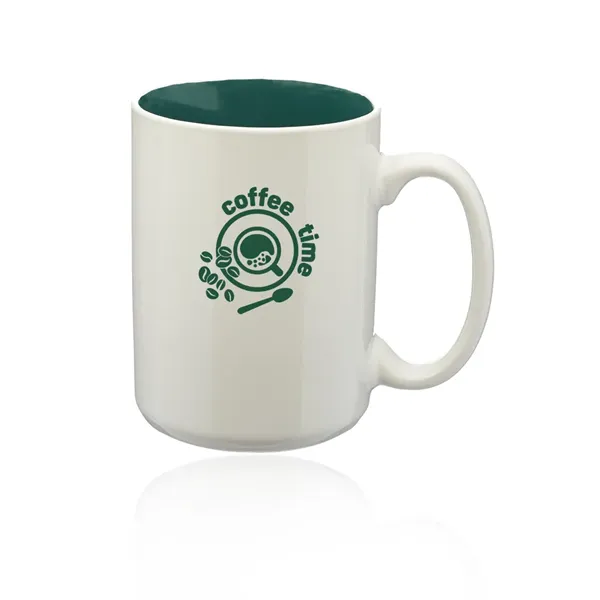 15 oz. Glossy Two-Tone Personalized Ceramic Mug - 15 oz. Glossy Two-Tone Personalized Ceramic Mug - Image 4 of 4