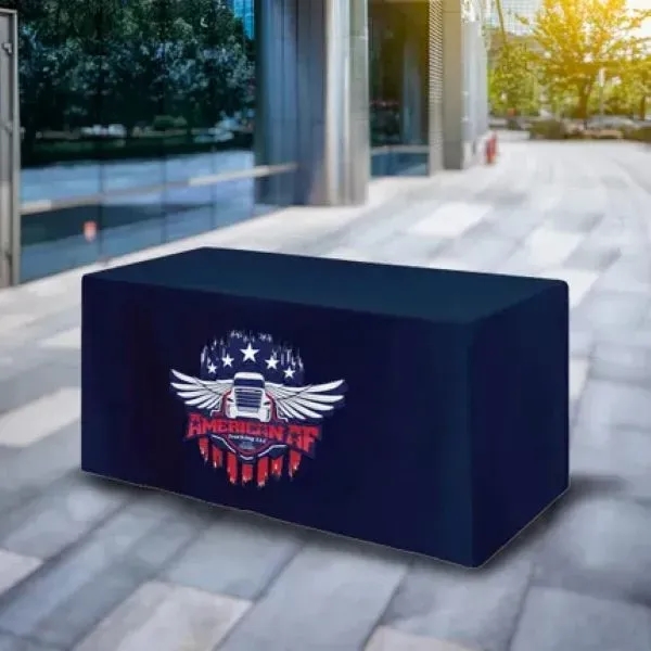 Rectangle Fitted Table Cover Style - Full Color - Rectangle Fitted Table Cover Style - Full Color - Image 1 of 2