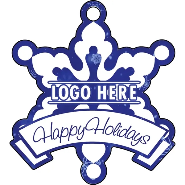 1/4" Recycled Wood Ornaments-Snowflake with Banner 2 - 1/4" Recycled Wood Ornaments-Snowflake with Banner 2 - Image 0 of 0