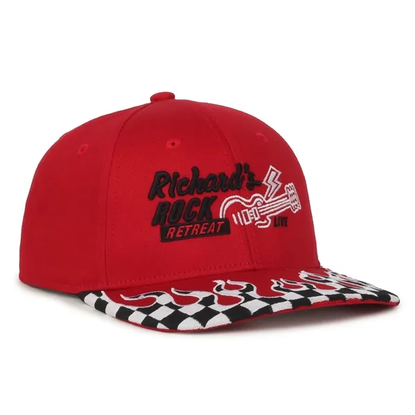 Checkered Flame Solid Back