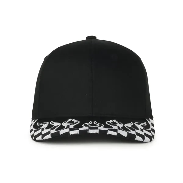 Custom Checkered Flame Solid Back