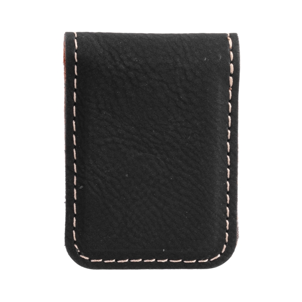 Black & Gold Leatherette Money Clip - Black & Gold Leatherette Money Clip - Image 1 of 1