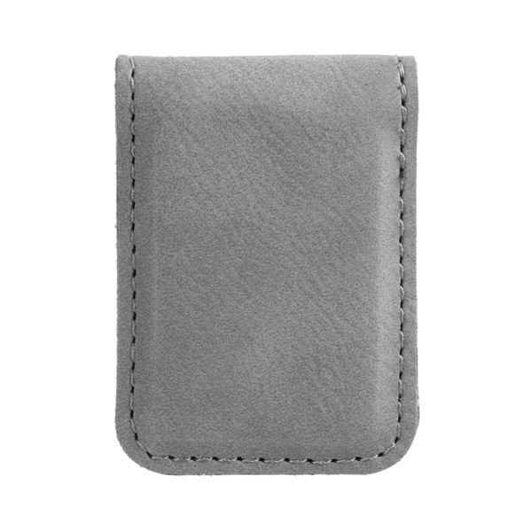 Gray Leatherette Money Clip - Gray Leatherette Money Clip - Image 1 of 1