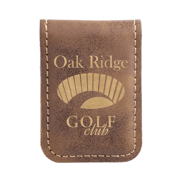 Rustic & Gold Leatherette Money Clip - Rustic & Gold Leatherette Money Clip - Image 0 of 1
