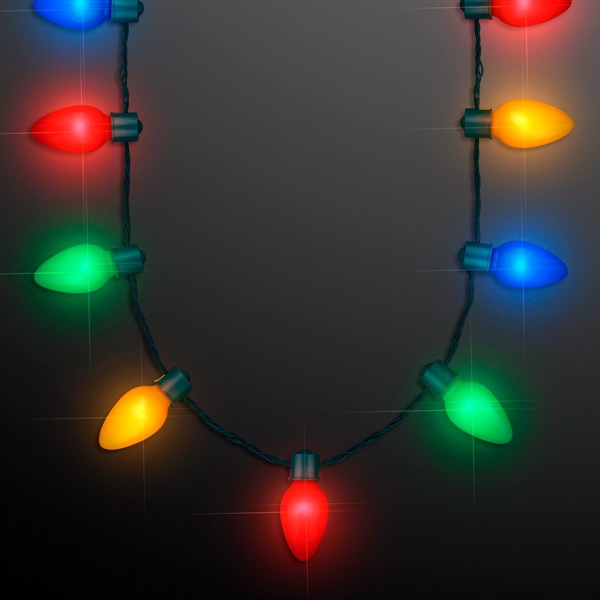 9 Lights Christmas Bulb Necklace - 9 Lights Christmas Bulb Necklace - Image 2 of 3