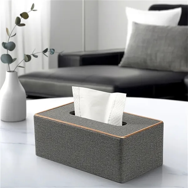 Fashion Leather Tissue Box Rectangular Napkin Holder - Fashion Leather Tissue Box Rectangular Napkin Holder - Image 3 of 5