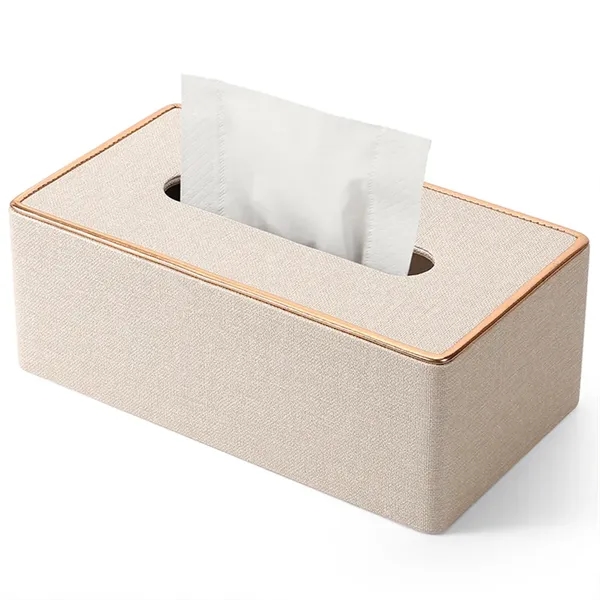 Fashion Leather Tissue Box Rectangular Napkin Holder - Fashion Leather Tissue Box Rectangular Napkin Holder - Image 4 of 5