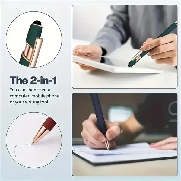 Customized Luxury Soft Touch Round Ballpoint Pen with Black - Customized Luxury Soft Touch Round Ballpoint Pen with Black - Image 1 of 3