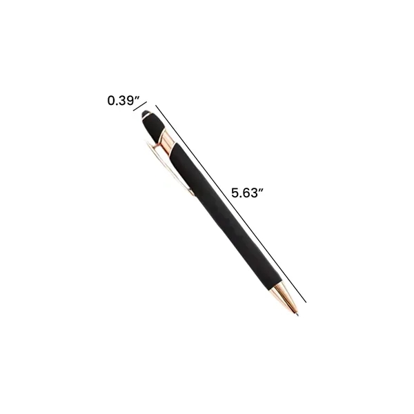 Customized Luxury Soft Touch Round Ballpoint Pen with Black - Customized Luxury Soft Touch Round Ballpoint Pen with Black - Image 3 of 3