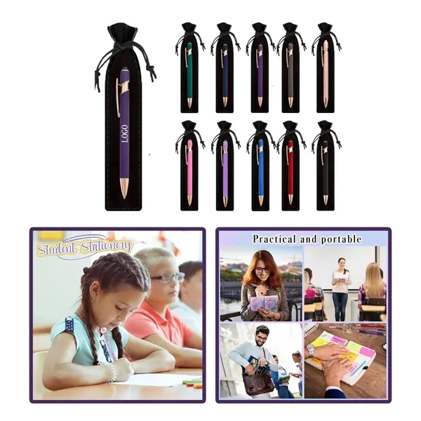Customized Luxury Soft Touch Round Ballpoint Pen with Black - Customized Luxury Soft Touch Round Ballpoint Pen with Black - Image 0 of 3