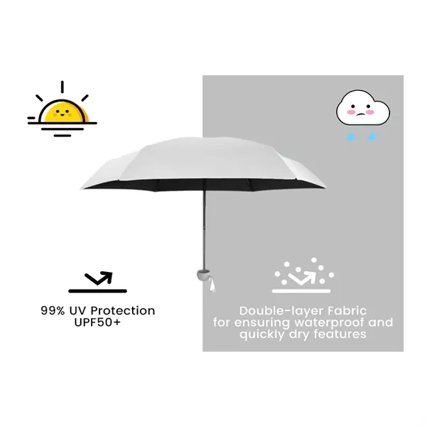 Mini Windproof Sun & Rain Pocket Umbrella With Case - Mini Windproof Sun & Rain Pocket Umbrella With Case - Image 4 of 5