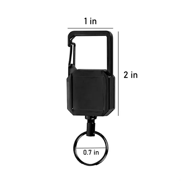 Badge Reel Keychain with Carabiner - Badge Reel Keychain with Carabiner - Image 1 of 3