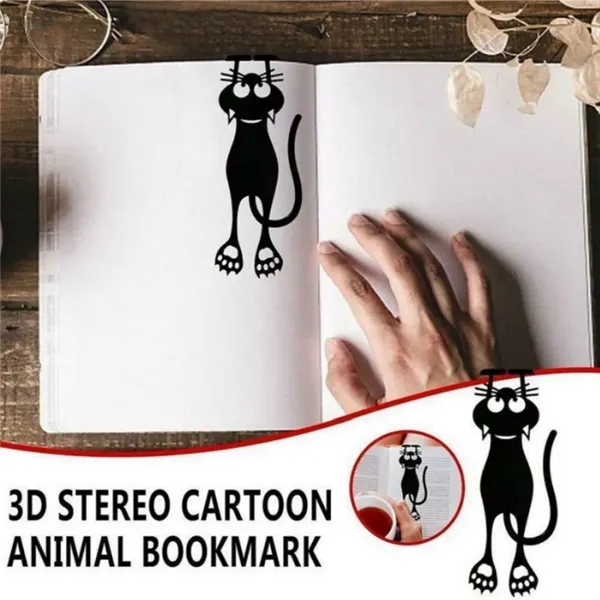 Smooth Acrylic Cute Cat Reading Bookmark - Smooth Acrylic Cute Cat Reading Bookmark - Image 1 of 3