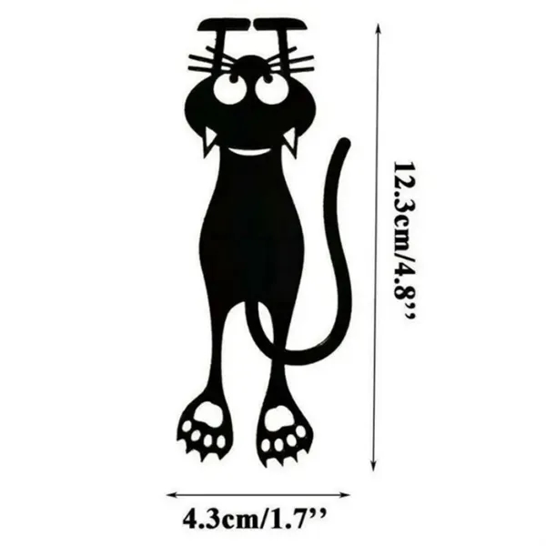 Smooth Acrylic Cute Cat Reading Bookmark - Smooth Acrylic Cute Cat Reading Bookmark - Image 2 of 3