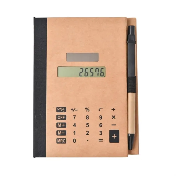 Recycled Solar Calculator with pen, notepad and flags - Recycled Solar Calculator with pen, notepad and flags - Image 2 of 4