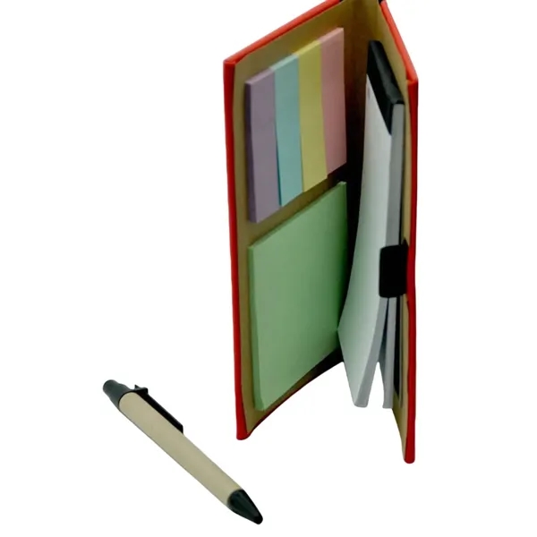Recycled Solar Calculator with pen, notepad and flags - Recycled Solar Calculator with pen, notepad and flags - Image 4 of 4
