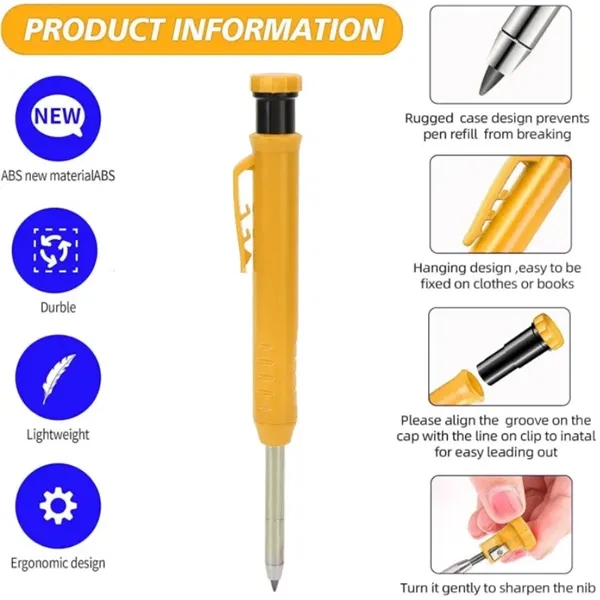 Metal Plastic Marking Carpenter Pencils - Metal Plastic Marking Carpenter Pencils - Image 1 of 5