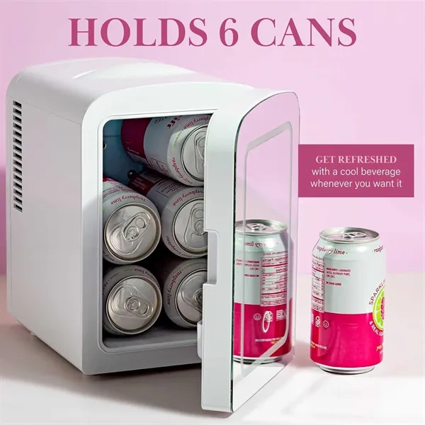 4L Thermoelectric Mini Fridge with LED Mirror - 4L Thermoelectric Mini Fridge with LED Mirror - Image 6 of 10