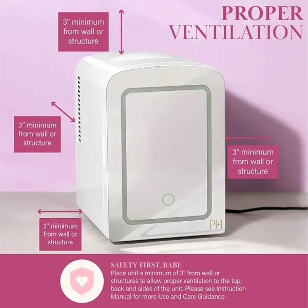 4L Thermoelectric Mini Fridge with LED Mirror - 4L Thermoelectric Mini Fridge with LED Mirror - Image 8 of 10