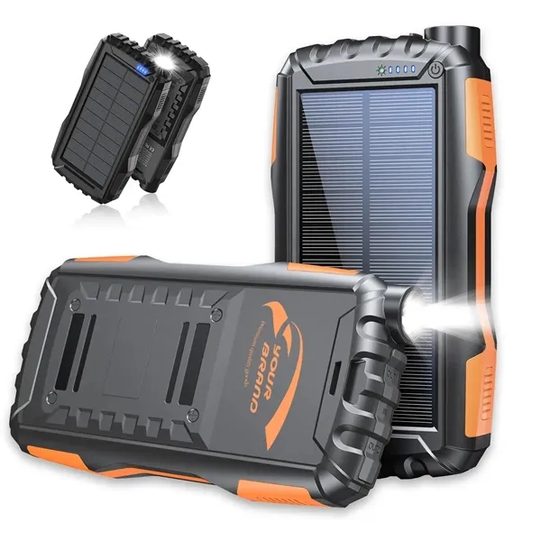 42800mAh Solar Power Bank Fast Charger Built-in Flashlight - 42800mAh Solar Power Bank Fast Charger Built-in Flashlight - Image 0 of 7