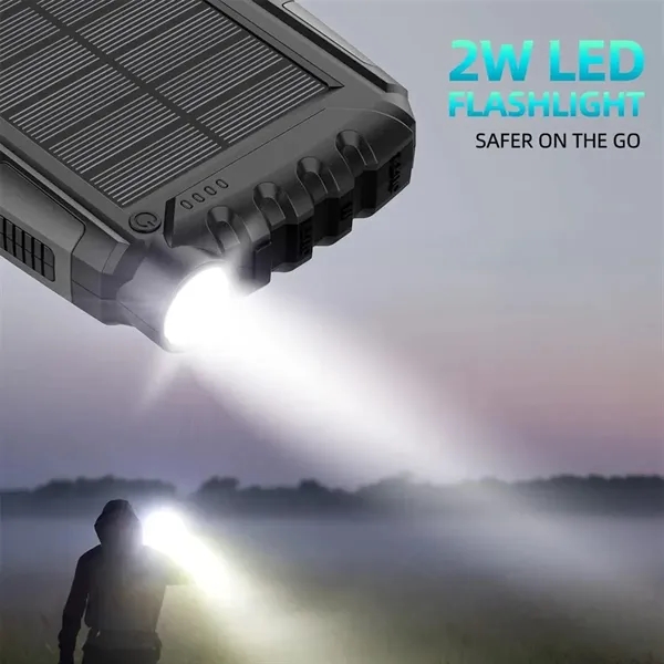 42800mAh Solar Power Bank Fast Charger Built-in Flashlight - 42800mAh Solar Power Bank Fast Charger Built-in Flashlight - Image 5 of 7