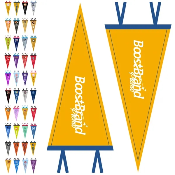 Custom Felt Pennant Flag with Hanging Ties - Custom Felt Pennant Flag with Hanging Ties - Image 0 of 4