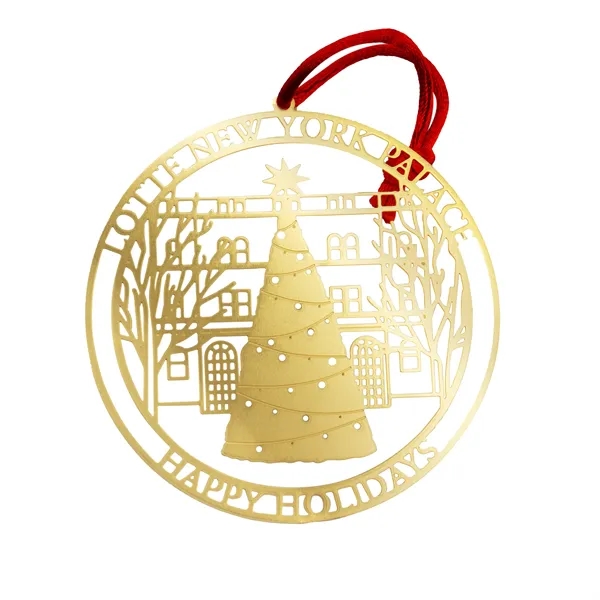 Custom Custom Etched Brass Holiday Ornaments