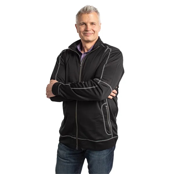 Clique Helsa Performance Mens Full Zip Knit Jacket - Clique Helsa Performance Mens Full Zip Knit Jacket - Image 1 of 12