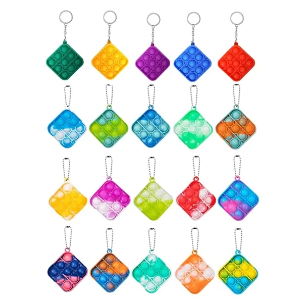 Mini Silicone Pop Fidget Toy Keychain - Mini Silicone Pop Fidget Toy Keychain - Image 2 of 6