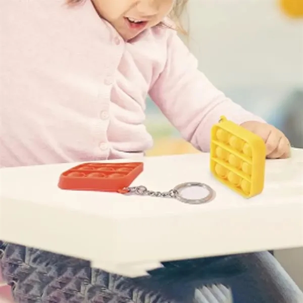 Mini Silicone Pop Fidget Toy Keychain - Mini Silicone Pop Fidget Toy Keychain - Image 6 of 6