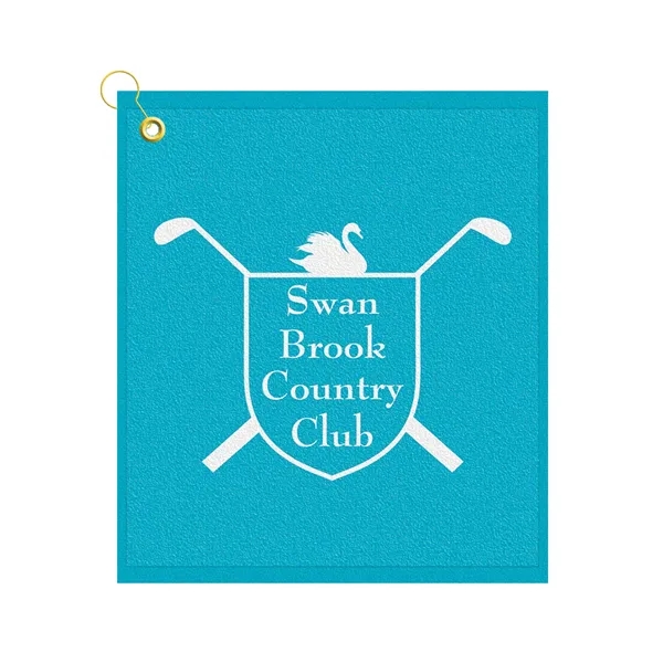 Custom WOVEN Golf Towel (16"x 19"), Made in USA - Custom WOVEN Golf Towel (16"x 19"), Made in USA - Image 4 of 5