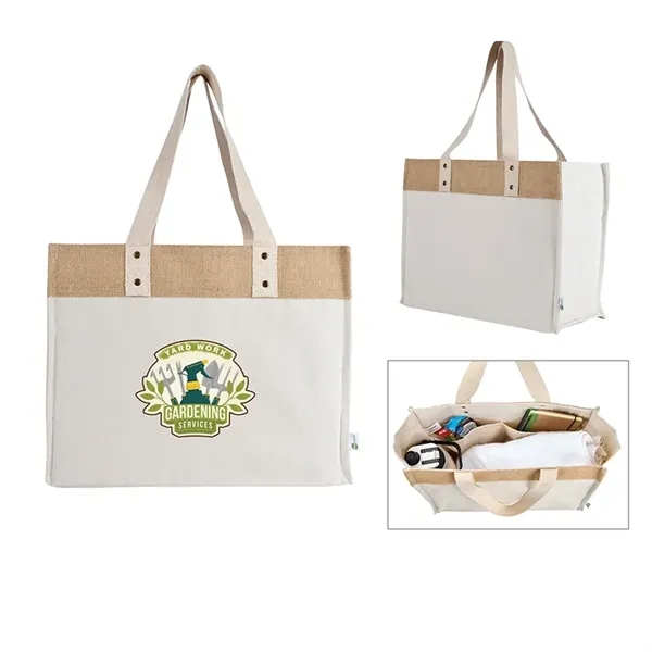 Sophia Canvas Tote With Jute Trim - Sophia Canvas Tote With Jute Trim - Image 0 of 1