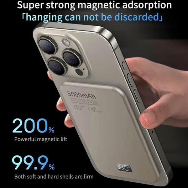 Digital Display 5000mAh Magnetic Wireless Charger - Digital Display 5000mAh Magnetic Wireless Charger - Image 1 of 4
