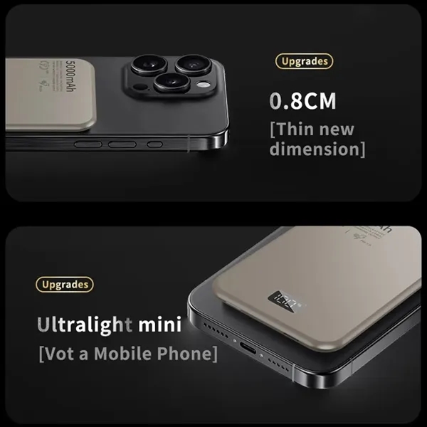 Digital Display 5000mAh Magnetic Wireless Charger - Digital Display 5000mAh Magnetic Wireless Charger - Image 2 of 4