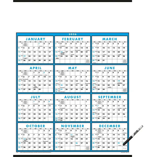 Triumph® Calendars Span-A-Year (Laminated with Marker) Ca... - Triumph® Calendars Span-A-Year (Laminated with Marker) Ca... - Image 4 of 9
