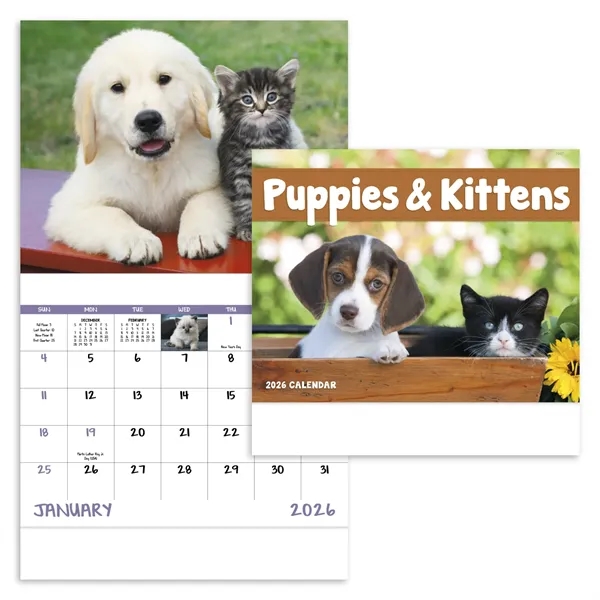 Good Value™ Puppies & Kittens - Stapled Calendar - Good Value™ Puppies & Kittens - Stapled Calendar - Image 2 of 2
