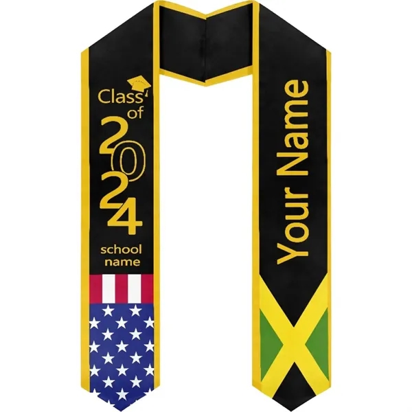 37" Custom Wearproof Graduation Stole Sash w/ Name & Photo - 37" Custom Wearproof Graduation Stole Sash w/ Name & Photo - Image 4 of 13