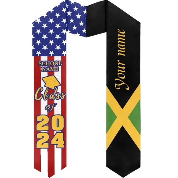 37" Custom Wearproof Graduation Stole Sash w/ Name & Photo - 37" Custom Wearproof Graduation Stole Sash w/ Name & Photo - Image 13 of 13